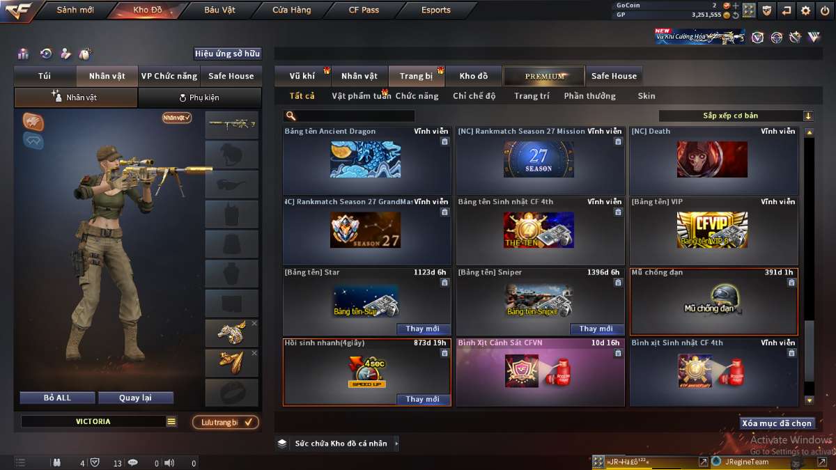 shop acc cf uy tin gia re